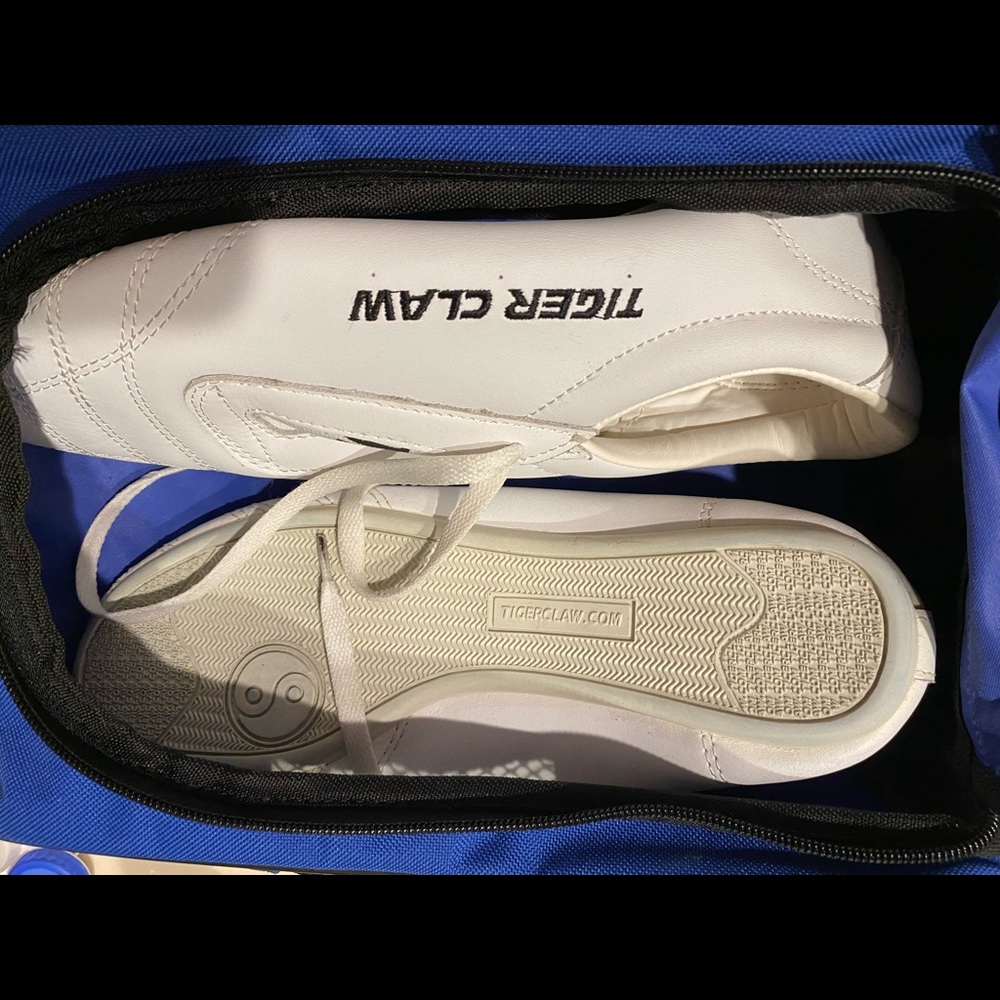 Teen or adult TaekWon Do white shoes. Size 9